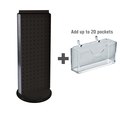 Azar Displays 20 Pocket, Revolving Pegboard Gift Card Kit for Countertop 8"x21" 700505-BLK